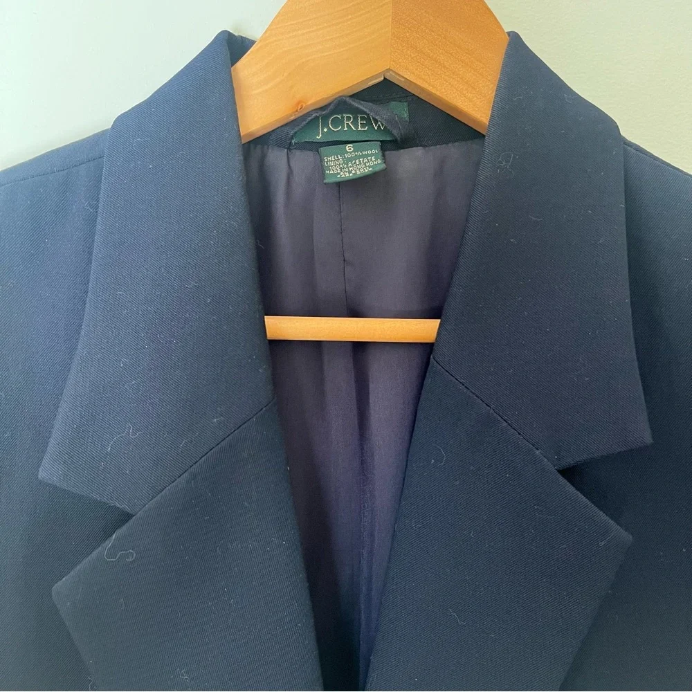 J. Crew Navy Wool Blazer Women’s Size 6